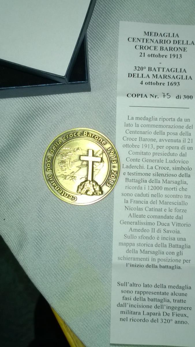 Medaglia commemorativa Croce Barone (Dritto)